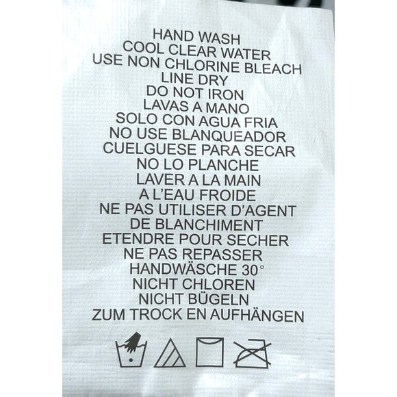 Swim Solutions Feather Bloom Black White Triple Tier One Piece Swimsuit Sz 8 - Picture 12 of 12